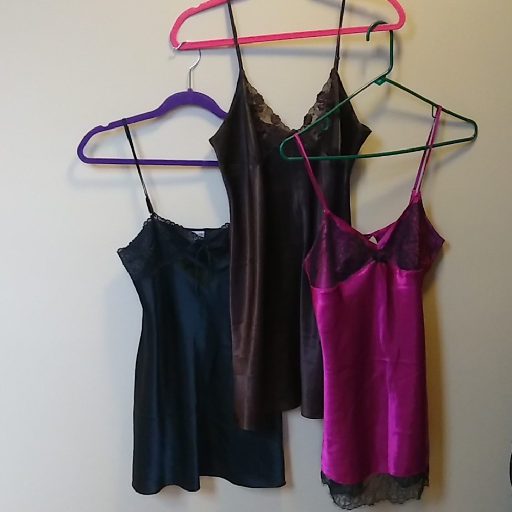 Bundle of 3 silky soft pajama nightgowns